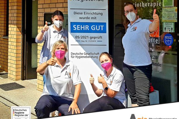 Eintrag im Deutschen Hygiene Register unserer Praxis für Physiotherapie